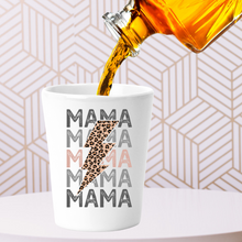 Load image into Gallery viewer, Mama Leopard Lightning Bolt Shot Glass