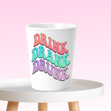 Load image into Gallery viewer, Drink Drank Drunk Shot Glass
