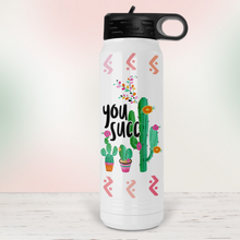 Load image into Gallery viewer, Don't Fucking Touch Me Cactus Water Bottle - A+A Custom Crafts