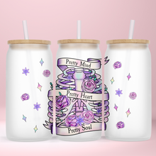 Load image into Gallery viewer, Pretty Soul Glass Jar Tumbler - A+A Custom Crafts