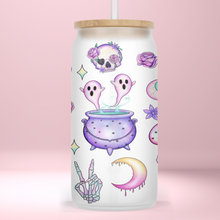 Load image into Gallery viewer, Pastel Goth Glass Jar Tumbler - A+A Custom Crafts