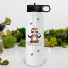 Load image into Gallery viewer, Let's Get Slothed Stoner Sloth Water Bottle - A+A Custom Crafts