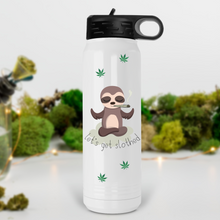 Load image into Gallery viewer, Bitch Don't Kill My Vibe Stoner Sloth Water Bottle - A+A Custom Crafts
