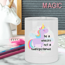Load image into Gallery viewer, Be a Unicorn Not a Twatopotamus Lowball Tumbler - A+A Custom Crafts