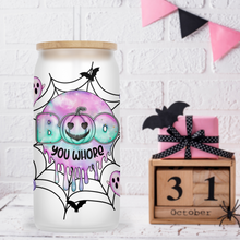 Load image into Gallery viewer, Boo Glass Jar Tumbler - A+A Custom Crafts