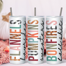 Load image into Gallery viewer, Fall Things Skinny Tumbler - A+A Custom Crafts