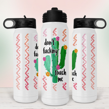 Load image into Gallery viewer, Not a Hugger Cactus Water Bottle - A+A Custom Crafts