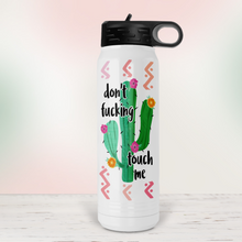 Load image into Gallery viewer, Not a Hugger Cactus Water Bottle - A+A Custom Crafts