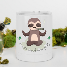 Load image into Gallery viewer, Smoke Weed Everyday Stoner Sloth Lowball Tumbler - A+A Custom Crafts