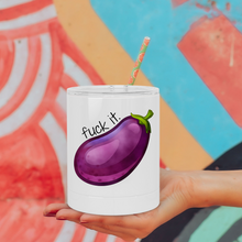 Load image into Gallery viewer, Suck It Eggplant Emoji Lowball Tumbler - A+A Custom Crafts