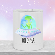 Load image into Gallery viewer, Don't Stop Believin' Alien Lowball Tumbler - A+A Custom Crafts