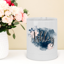Load image into Gallery viewer, Personalized Floral Initial Lowball Tumbler - A+A Custom Crafts