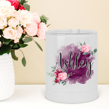 Load image into Gallery viewer, Personalized Plum Floral Lowball Tumbler - A+A Custom Crafts