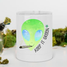Load image into Gallery viewer, I Come in Peace & with Weed Stoner Alien Lowball Tumbler - A+A Custom Crafts