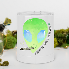Load image into Gallery viewer, Let's Get Weird Stoner Alien Lowball Tumbler - A+A Custom Crafts