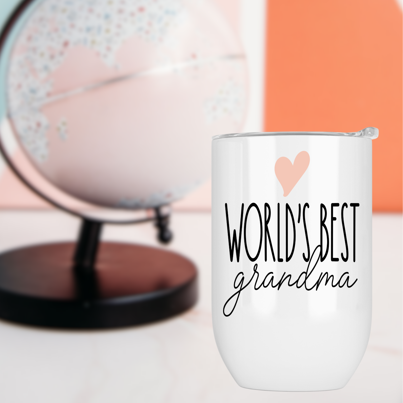 World's Best Grandma Wine Tumbler  A+A Custom Crafts