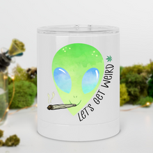 Load image into Gallery viewer, Let's Get Weird Stoner Alien Lowball Tumbler - A+A Custom Crafts