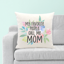 Load image into Gallery viewer, My Favorite People Personalized Throw Pillow Cover - A+A Custom Crafts