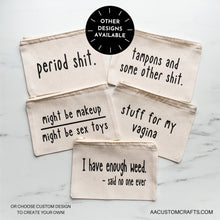 Load image into Gallery viewer, Funny Makeup Bag, Mature, Toiletry Bag Women, Adult Toy Bag, Sex Toys, Sex Toy, Privacy Pouch, Cosmetics Bag, Girlfriend Gift, Wife Gift
