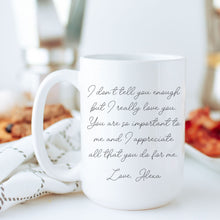 Load image into Gallery viewer, I Love You To The Moon And Back, Personalized Coffee Mug, New Mom Gift, Mothers Day Gift,