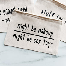 Load image into Gallery viewer, Funny Makeup Bag, Mature, Toiletry Bag Women, Adult Toy Bag, Sex Toys, Sex Toy, Privacy Pouch, Cosmetics Bag, Girlfriend Gift, Wife Gift