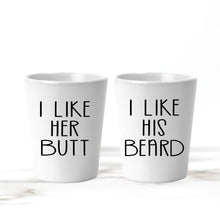 Load image into Gallery viewer, Butt, Beard, Shot Glasses, Girlfriend Gift, Boyfriend Gift, Couples Gift, Christmas Gift, Stocking Stuffer, Anniversary Gift, Wedding Gift