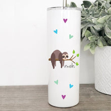 Load image into Gallery viewer, Meh, Nope, Fuck It, Sloth, Tumbler with Straw, Funny Mugs, Best Friend Birthday Gifts,