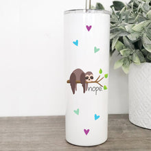 Load image into Gallery viewer, Meh, Nope, Fuck It, Sloth, Tumbler with Straw, Funny Mugs, Best Friend Birthday Gifts,