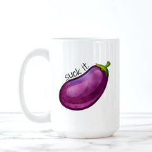 Load image into Gallery viewer, Eggplant, Emoji, Penis, Dick, Sex, Funny Mugs, Personalized Coffee Mug, Best Friend Birthday Gifts,