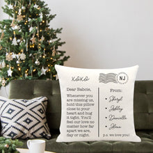 Load image into Gallery viewer, Postcard, Throw Pillow Covers, Personalized Gift, Long Distance Gift, Grandma Gift