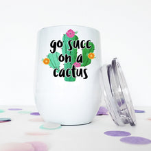 Load image into Gallery viewer, Cactus, Custom Wine Tumbler, Succulents, Best Friend Birthday Gifts,