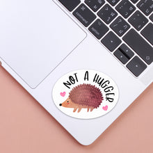 Load image into Gallery viewer, Not a Hugger | Hedgehog Sticker | Antisocial Decal | Funny Animal Stickers | Laptop Decal | Hedgehog Gifts | Best Friend Gift