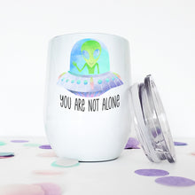Load image into Gallery viewer, Alien, UFO, Custom Wine Tumbler, Funny Mugs, Best Friend Birthday Gifts, 21st Birthday Gift for Her,
