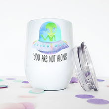 Load image into Gallery viewer, Alien, UFO, Custom Wine Tumbler, Funny Mugs, Best Friend Birthday Gifts, 21st Birthday Gift for Her,
