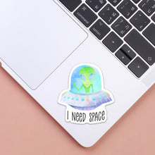 Load image into Gallery viewer, Alien Sticker, UFO Sticker, Outer Space, Laptop Decal, Best Friend Birthday Gifts