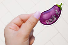 Load image into Gallery viewer, Suck It, Eggplant, Emoji Stickers, Laptop Stickers, Best Friend Gifts,