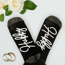 Load image into Gallery viewer, Hubby Socks, Wedding Day Socks, Husband Gift, Engagement Gifts,