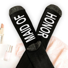 Load image into Gallery viewer, Bridal Party Socks, Wedding Socks, Bridesmaid Gifts, Bridesmaid Proposal,