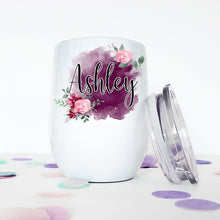Load image into Gallery viewer, Personalized Wine Tumbler, Custom Wine Glass, Best Friend Gifts, 21st Birthday Gift for Her,