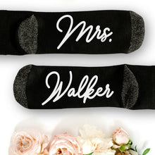 Load image into Gallery viewer, Wedding Socks, Novelty Socks, Gift for Wife, Personalized Wedding Gift, Bridal Shower Gift,