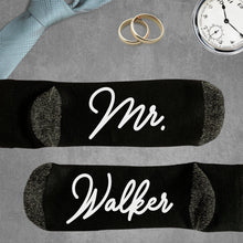 Load image into Gallery viewer, Wedding Socks, Novelty Socks, Groom Gift, Personalized Wedding Gift,
