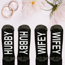 Load image into Gallery viewer, Bride, Groom Socks, Wedding Socks, Personalized Wedding Gift, Engagement Gifts for Couple