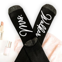 Load image into Gallery viewer, Wedding Socks, Novelty Socks, Gift for Wife, Personalized Wedding Gift, Bridal Shower Gift,