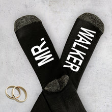 Load image into Gallery viewer, Wedding Socks, Novelty Socks, Groom Gift, Personalized Wedding Gift,