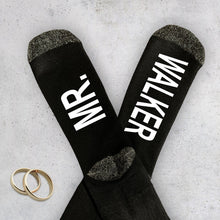 Load image into Gallery viewer, Wedding Socks, Novelty Socks, Groom Gift, Personalized Wedding Gift,