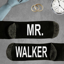 Load image into Gallery viewer, Wedding Socks, Novelty Socks, Groom Gift, Personalized Wedding Gift,