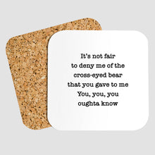 Load image into Gallery viewer, Mistaken Lyrics, Personalized Coasters, Song Lyrics, Best Friend Birthday Gifts,