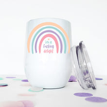 Load image into Gallery viewer, Pastel Rainbow, Funny Wine Glasses, Wine Tumbler, 21st Birthday Gift for Her, Best Friend Gifts,