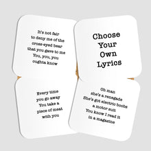 Load image into Gallery viewer, Mistaken Lyrics, Personalized Coasters, Song Lyrics, Best Friend Birthday Gifts,