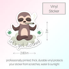 Load image into Gallery viewer, Sloth, Laptop Stickers, Stoner Gifts, Best Friend Birthday Gifts